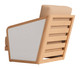 Sakina Brown Acacia Wood and Olefin Lounge Chair for Outdoor Use