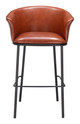 Garston Brown Steel and Polyurethane Barstool