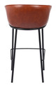 Garston Brown Steel and Polyurethane Barstool