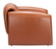 Horten Brown Steel and Polyurethane Accent Chair