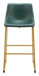 Augusta Green & Gold (Set of 2) Steel and Polyurethane Barstool