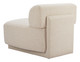 Anese Multigrain Beige Pine Wood and Polyester Accent Chair