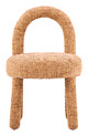 Curco Brown (Set of 2) Eucalyptus Wood and Polyester Dining Chair