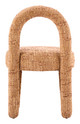 Curco Brown (Set of 2) Eucalyptus Wood and Polyester Dining Chair