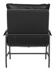Halaus Black Steel and Polyester Accent Chair