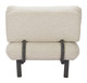 Aperto Beige Aluminum and Olefin Accent Chair for Outdoor Use