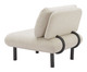 Aperto Beige Aluminum and Olefin Accent Chair for Outdoor Use