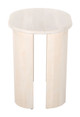 Risan Natural Mango Wood Oval Side Table