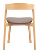 Pioro Brown & Natural (Set of 2) Elm Wood and Polyurethane Dining Chair