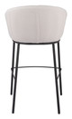 Essen Ivory Steel and Polyester Barstool