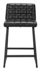 Pago Black (Set of 2) Steel and Polyurethane Counter Stool