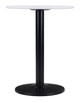 Alto White & Black Steel Round Bistro Table