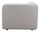 Biak Gray Poplar Wood and Polyester Corner Chair