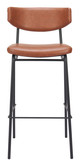 Charon Vintage Brown (Set of 2) Steel and Polyurethane Barstool