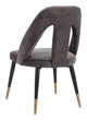 Artus Gray Steel and Polyester Dining Chair