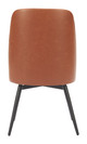 Keppel Brown (Set of 2) Steel and Polyurethane Swivel Dining Chair