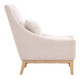 Velun Ivory Rubberwood Accent Chair