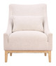 Velun Ivory Rubberwood Accent Chair