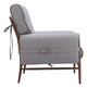 Klem Gray Steel and Polyester Accent Chair
