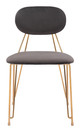 Georges Gray & Gold (Set of 2) Steel and Polyester Dining Chair
