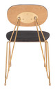 Georges Gray & Gold (Set of 2) Steel and Polyester Dining Chair