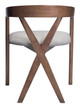 Cairo Dove Gray & Walnut Rubberwood and Polyester Dining Chair