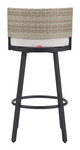 Midnight White Aluminum and Olefin Barstool for Outdoor Use