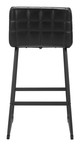 Pago Black (Set of 2) Steel and Polyurethane Barstool