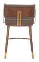 Brew Brown & Walnut Steel and Polyurethane Counter Stool