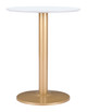 Alto White & Gold Steel Round Bistro Table