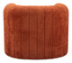 Viana Burnt Orange Steel and Polyester Accent Chair