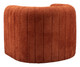 Viana Burnt Orange Steel and Polyester Accent Chair