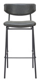 Charon Vintage Black (Set of 2) Steel and Polyurethane Barstool