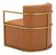 Xander Brown Steel and Polyurethane Accent Chair