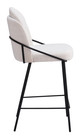 Jambi Ivory (Set of 2) Steel and Polyester Counter Stool
