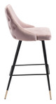 Piccolo Pink Steel and Polyester Barstool
