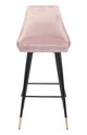 Piccolo Pink Steel and Polyester Barstool