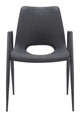 Desi Black (Set of 2) Steel and Polyurethane Dining Chair