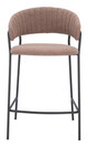 Josephine Brown (Set of 2) Steel and Polyester Counter Stool