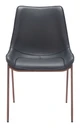 Magnus Black & Walnut (Set of 2) Steel and Polyurethane Dining Chair