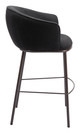 Essen Black & Bronze Steel and Polyester Barstool