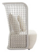 Hudu Beige Aluminum and Polyester Accent Chair for Outdoor Use