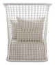 Hudu Beige Aluminum and Polyester Accent Chair for Outdoor Use