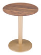 Alto Brown & Gold Steel Round Bistro Table