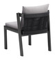 Horizon Gray (Set of 2) Aluminum and Olefin Dining Chair for Outdoor Use