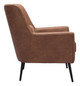 Ontario Vintage Brown Steel and Polyester Accent Chair