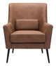 Ontario Vintage Brown Steel and Polyester Accent Chair