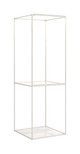 Zuo Light Gray Tempered Glass and Steel Square Chair Display