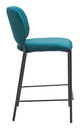 Plat Green (Set of 2) Steel and Polyester Stackable Counter Stool