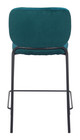 Plat Green (Set of 2) Steel and Polyester Stackable Counter Stool